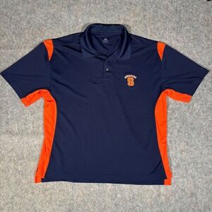 Pro Player Syracuse University Polo Mens XL Navy Orange NCAA Athletic Shirt